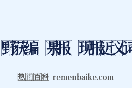 野获编·果报·现报近义词是什么意思的图片